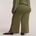 Tipping Detail Side Slit Sweater Pant image number 2