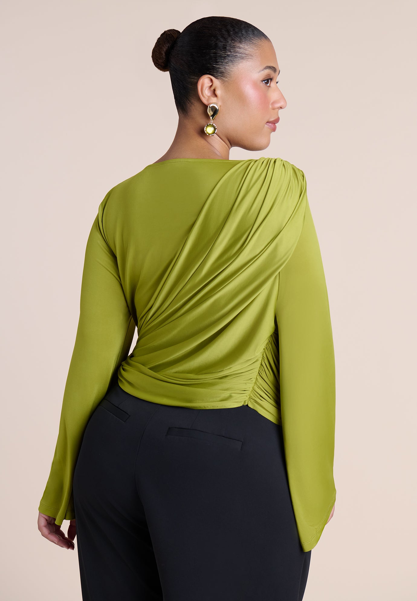 Draped Tie-Waist Top image number 1