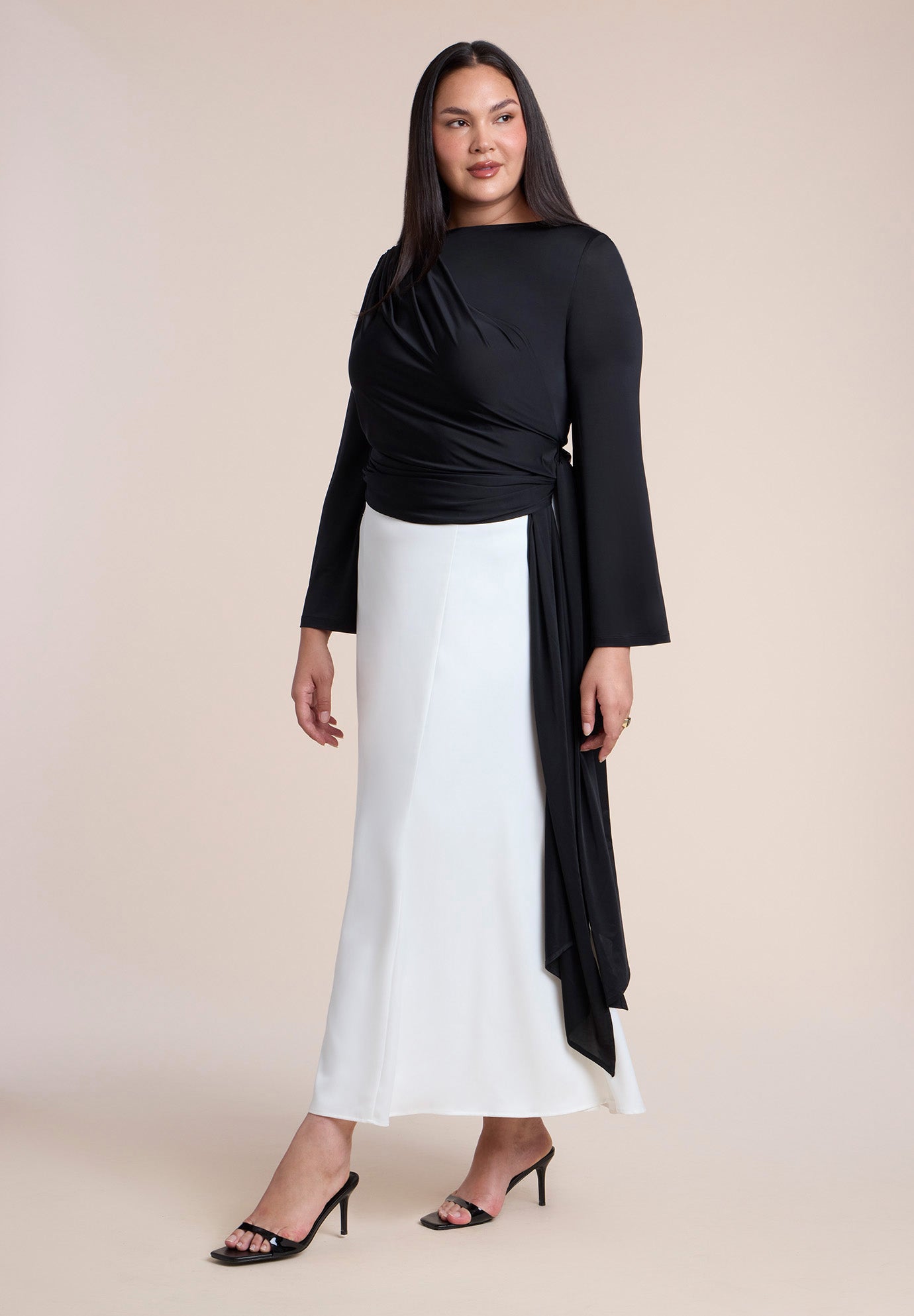 Draped Tie-Waist Top image number 4