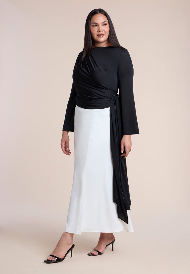 Draped Tie-Waist Top image number 4