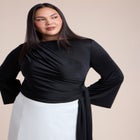 Draped Tie-Waist Top image number 0