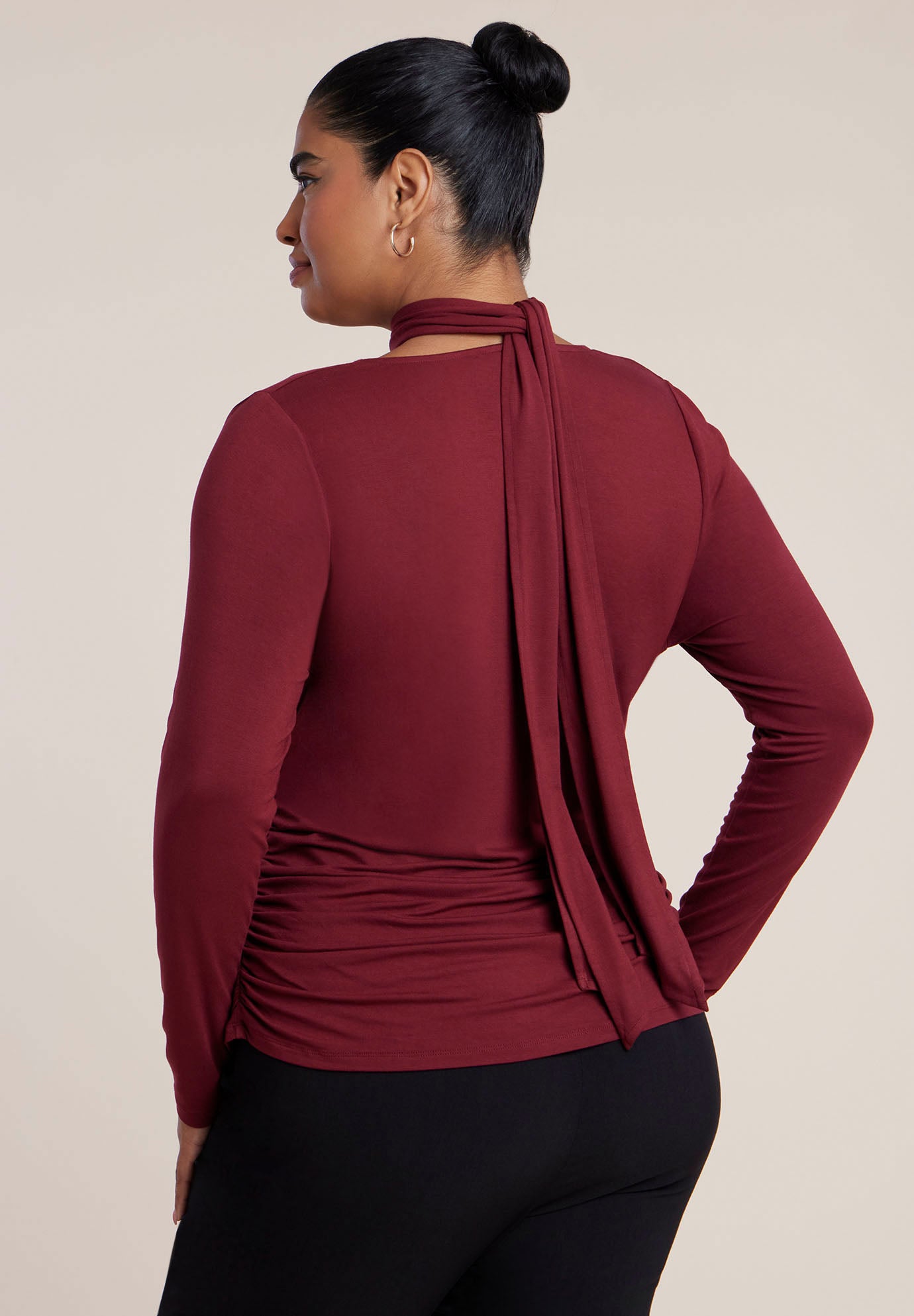 Cowl Neck Scarf Top image number 1