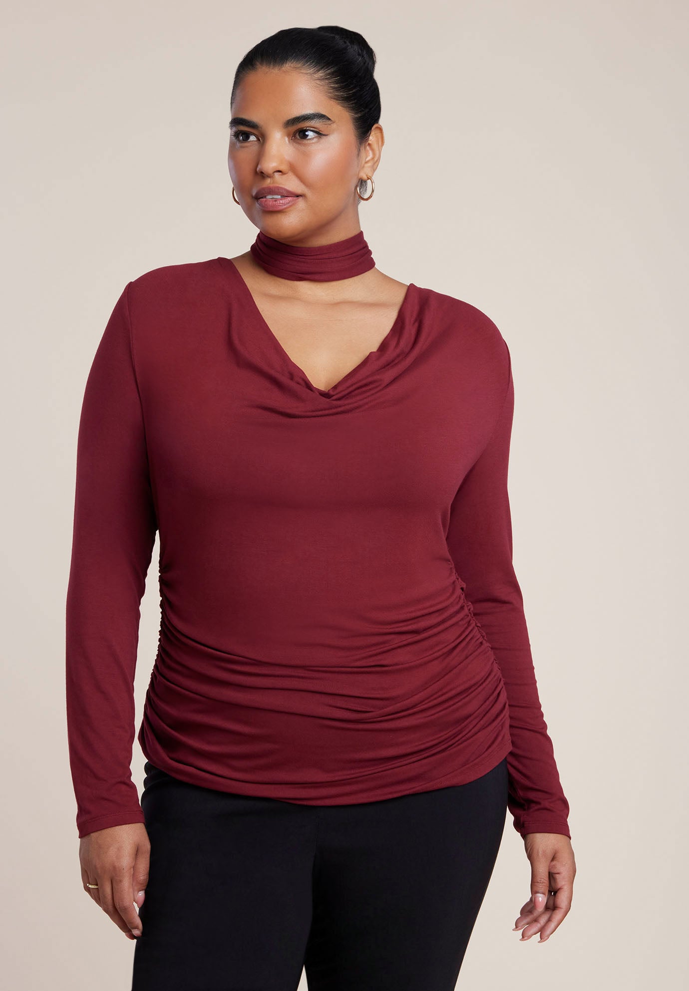 Cowl Neck Scarf Top image number 0