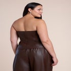 Faux Leather Strapless Top image number 2