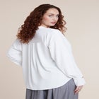 Plunging Cowl Neck Blouse image number 1