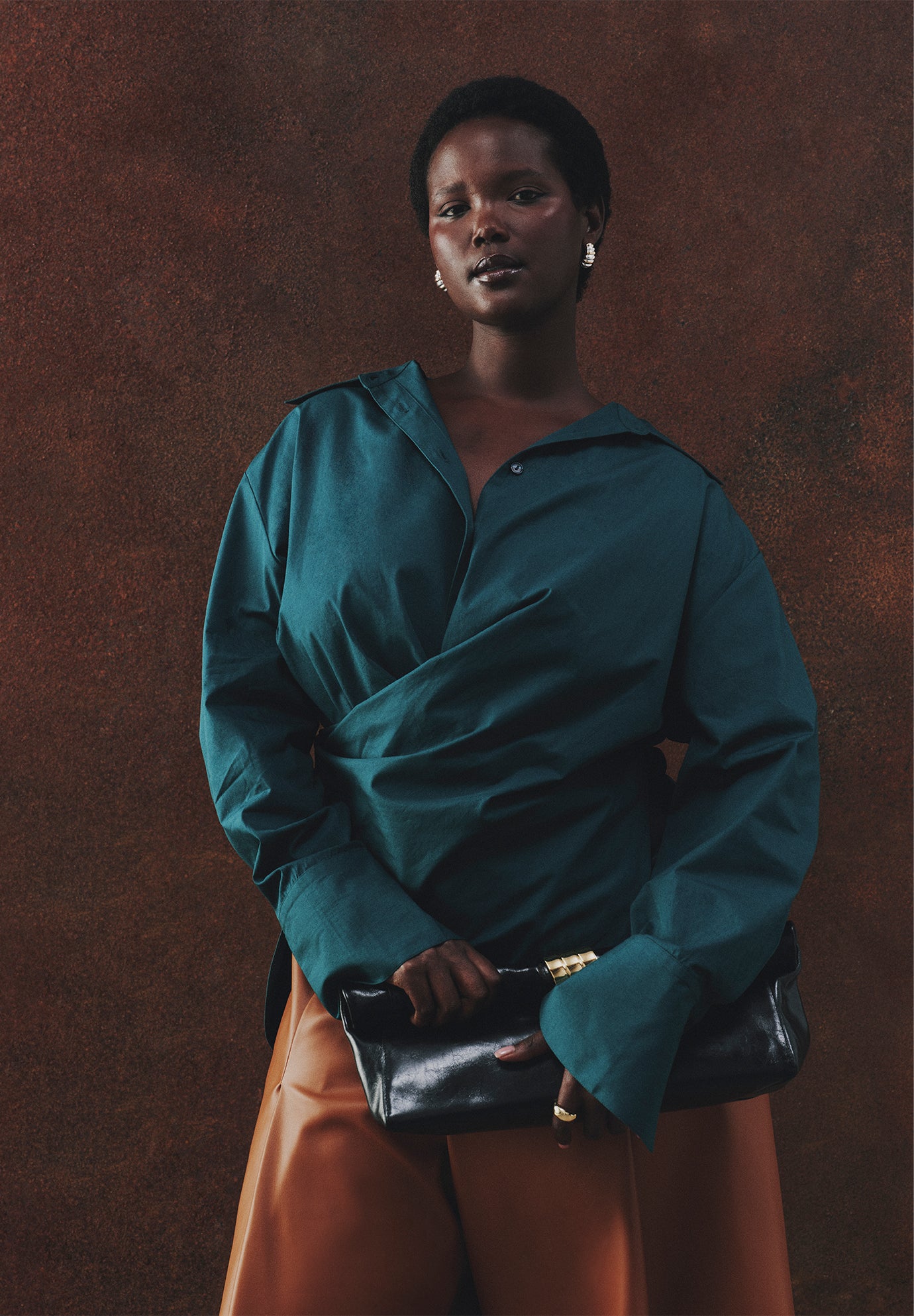 Poplin Collared Wrap Top image number 0