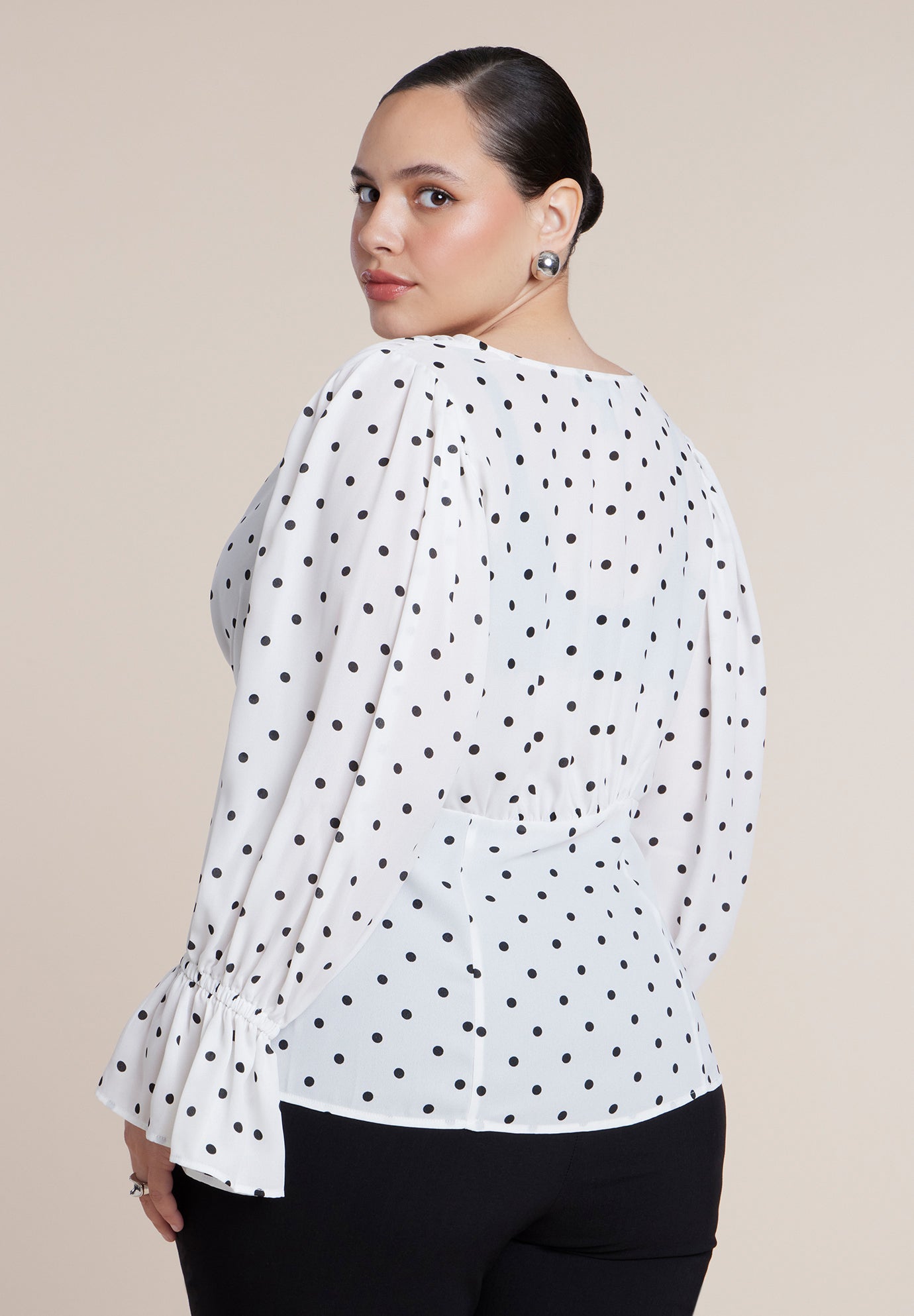 Printed Puff Sleeve Top image number 1