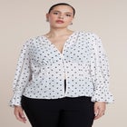 Printed Puff Sleeve Top image number 0