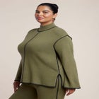 Tipping Detail Mock Neck Sweater image number 0
