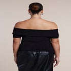 Off The Shoulder Short-Sleeve Sweater image number 1