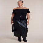 Off The Shoulder Short-Sleeve Sweater image number 2