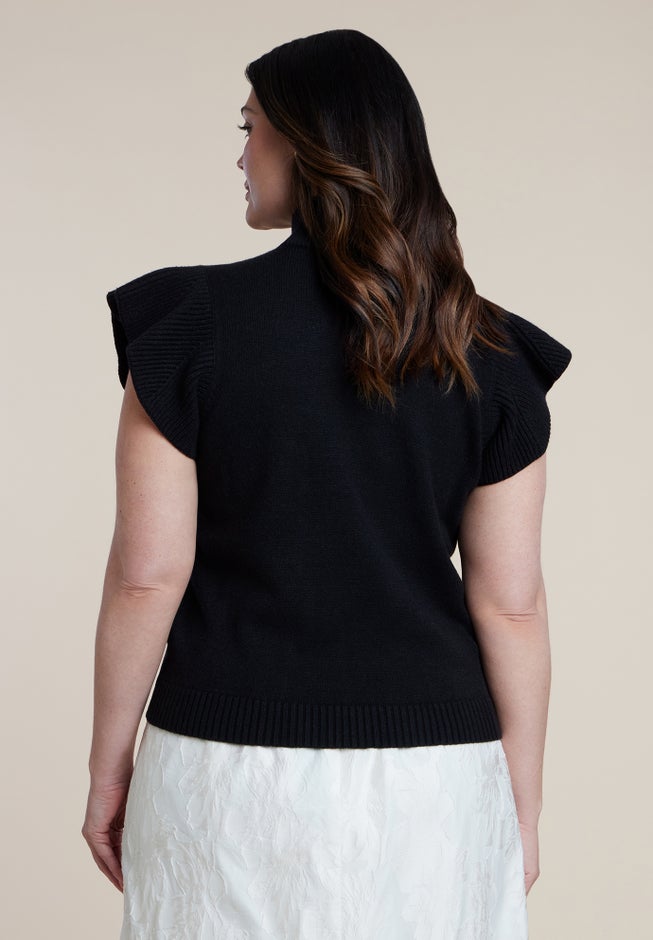 Ruffle Sleeve Sweater image number 1