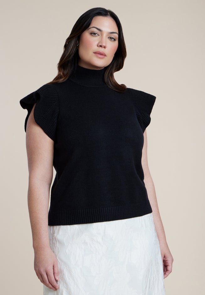 Ruffle Sleeve Sweater image number 2