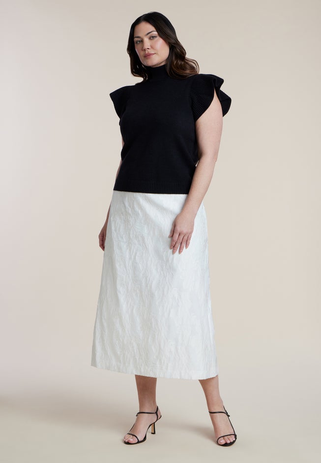 Ruffle Sleeve Sweater image number 3