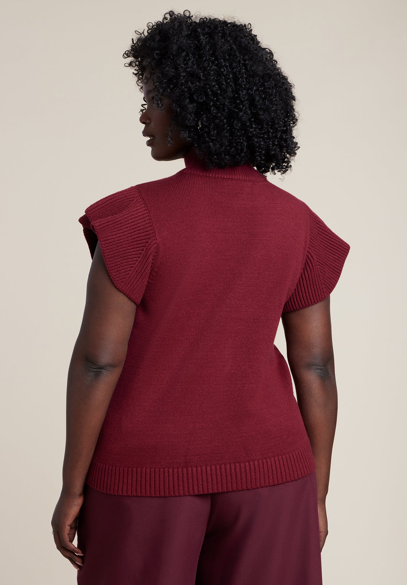 Ruffle Sleeve Sweater image number 1