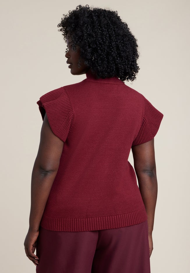 Ruffle Sleeve Sweater image number 1