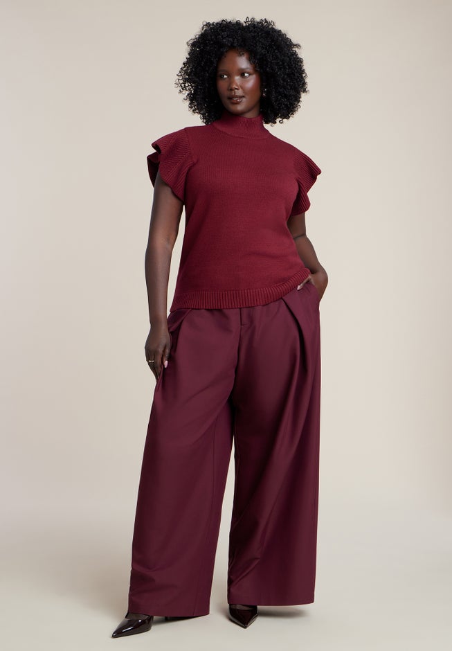 Ruffle Sleeve Sweater image number 3