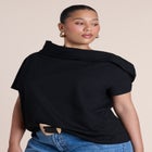 High-Neck Draped Top image number 0