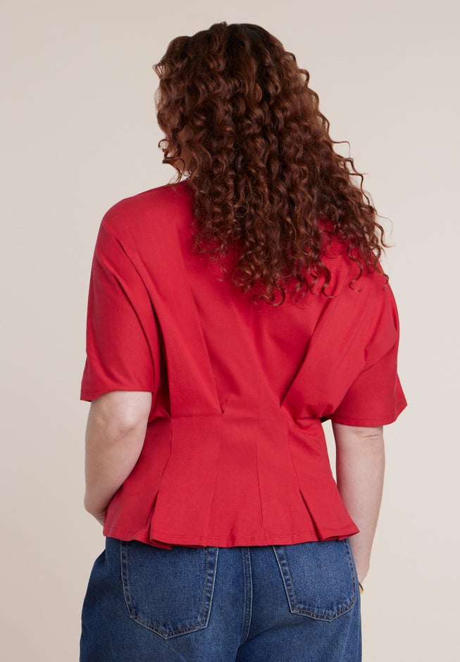 Pleated Cinched Waist Top image number 1