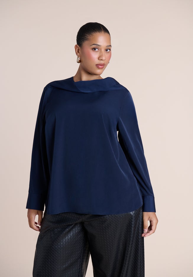Scarf Collar Blouse image number 2