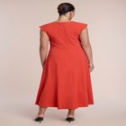 Pleated Button Detail Midi Dress image number 1