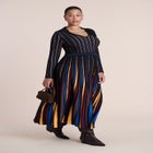 Pleated Knit Midi Dress image number 0