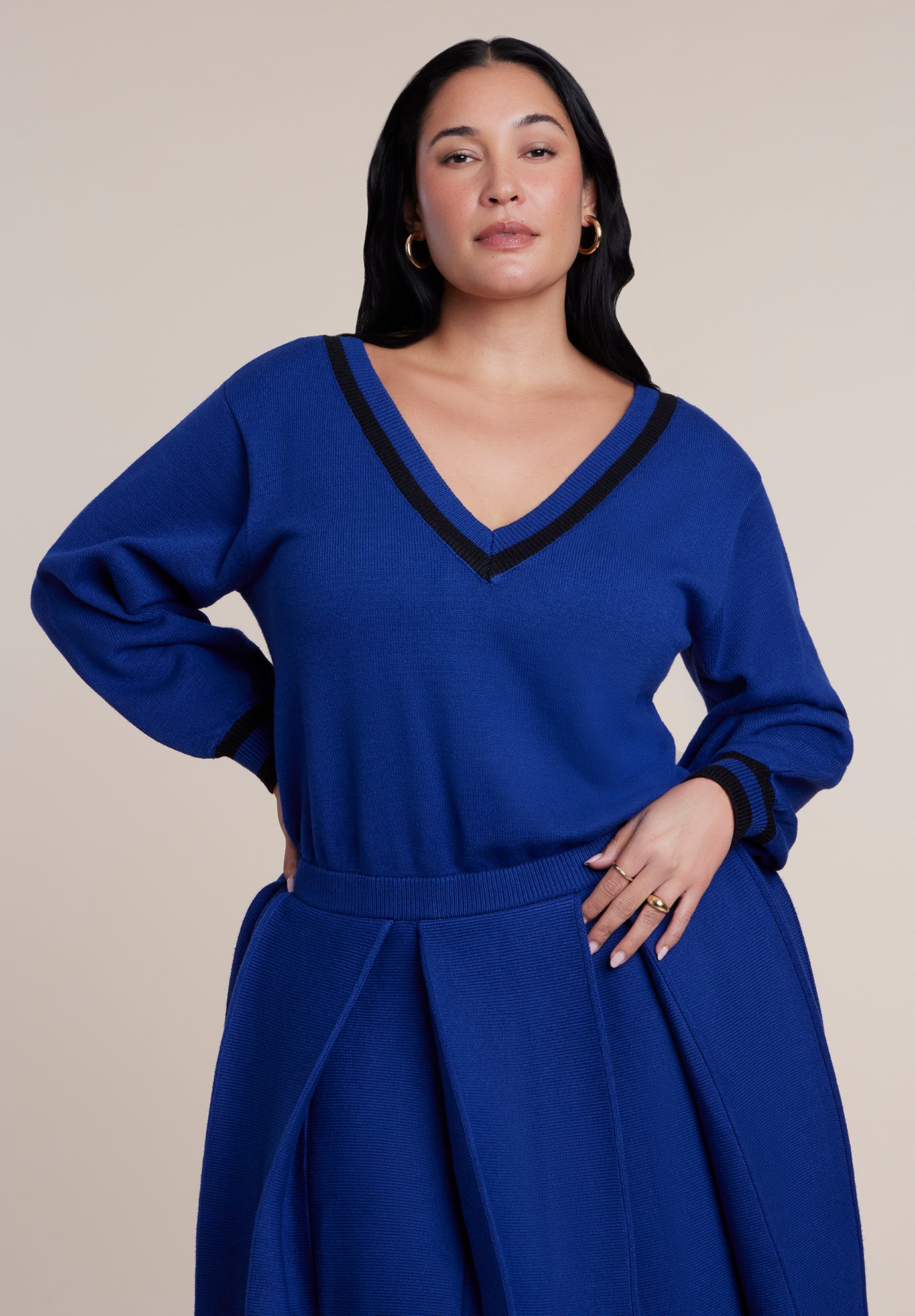 Varsity Sweater Mini Dress image number 2