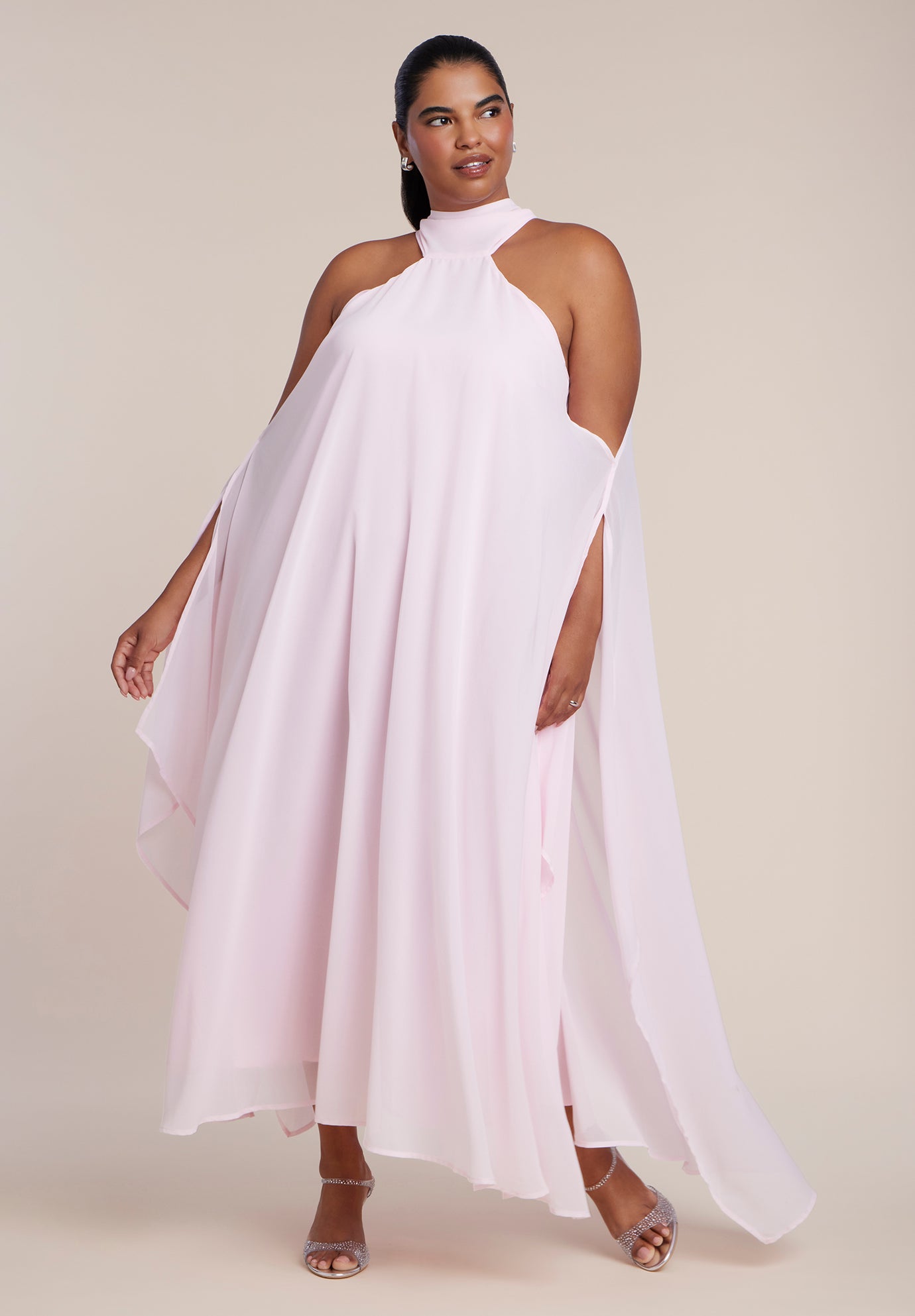 Dramatic Chiffon Kaftan Gown image number 0