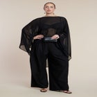 Sheer Dramatic Chiffon Cape image number null