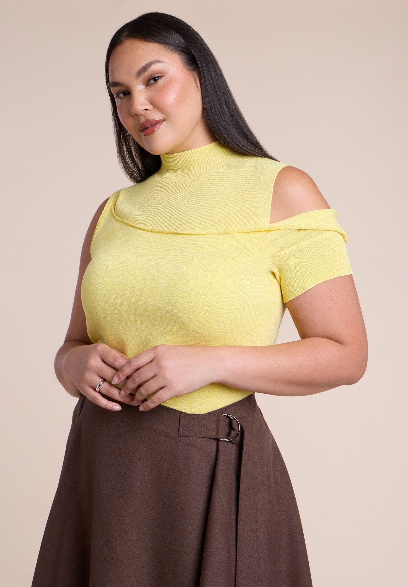 Asymmetric Layered Knit Top image number 0