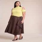 Adjustable Wrap Midi Skirt image number 0