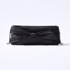 Faux Velvet Bow Clutch Handbag image number 0
