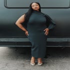 One-Sleeve Knit Maxi Dress image number 0