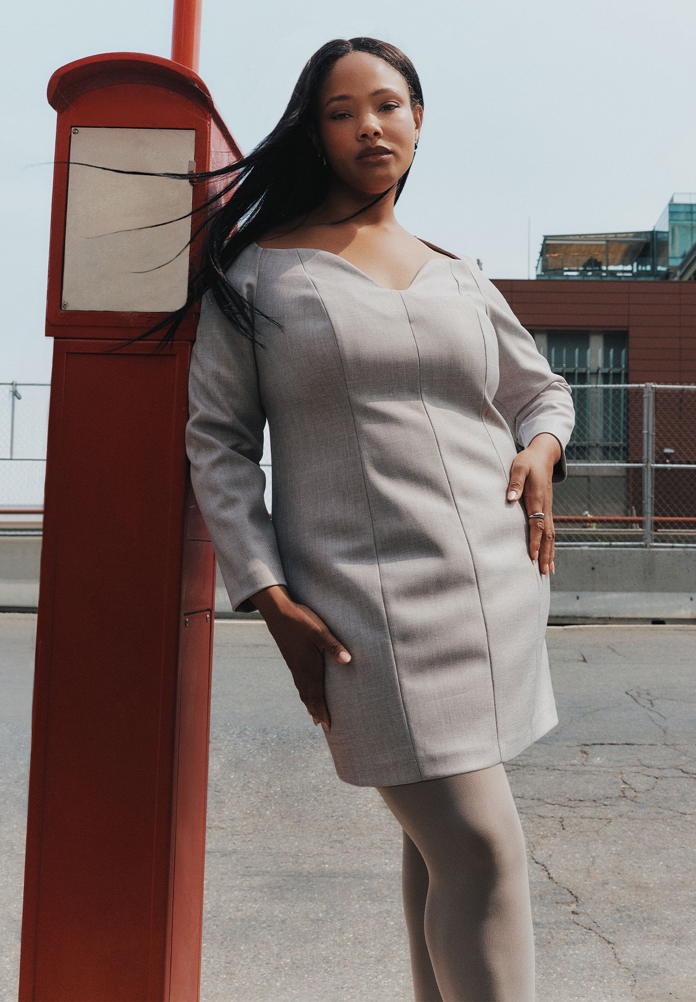 Sweetheart-Neck Mini Dress image number 0