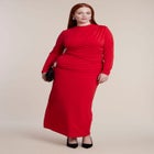 Hardware-Detail Draped Jersey Maxi Dress image number 1