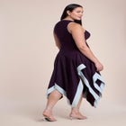 Contrast Satin Godet Maxi Dress image number 2