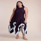 Contrast Satin Godet Maxi Dress image number 0