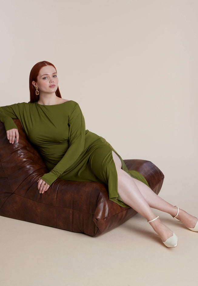 Low-Back Jersey Maxi Dress image number 3