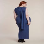 Scarf-Detail Sweater Maxi Dress image number 1