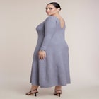 Pleat Detail Sweater Midi Dress image number 1