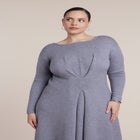 Pleat Detail Sweater Midi Dress image number 2
