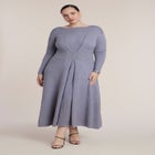 Pleat Detail Sweater Midi Dress image number 0