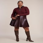 Mixed-Media Mini Dress image number 1