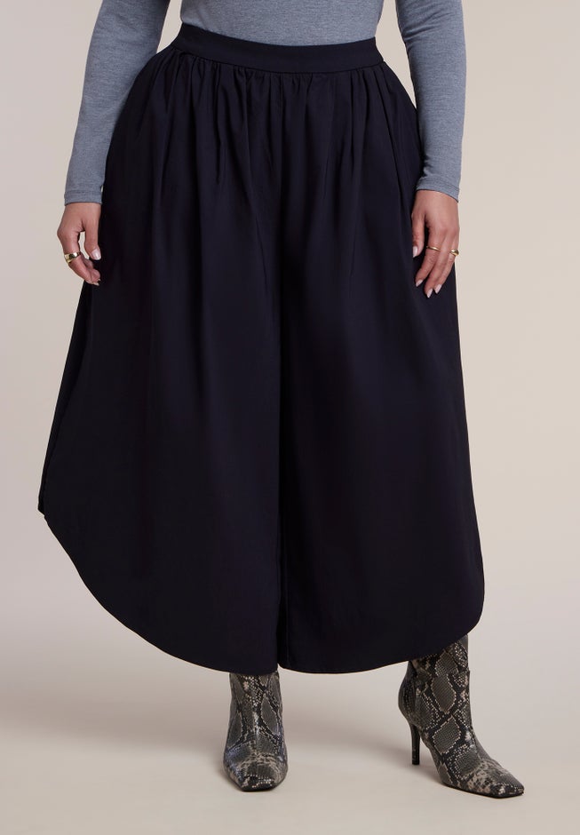 Rounded Wide-Leg Cropped Pant image number 2
