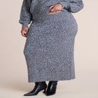 Marled Sweater Midi Skirt image number 1