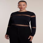 Sheer Stripe Sweater image number 1