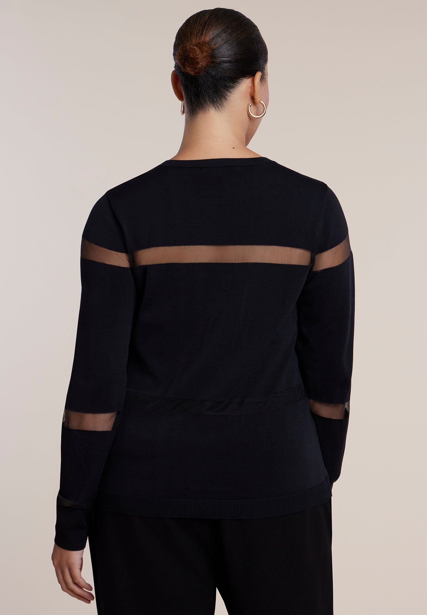 Sheer Stripe Sweater image number 2