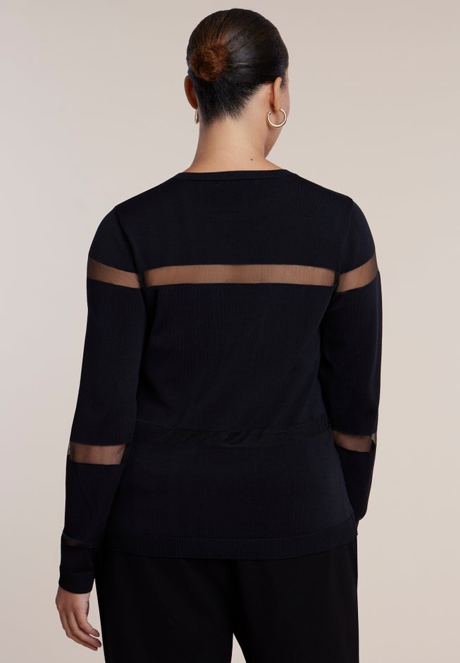 Sheer Stripe Sweater image number 2