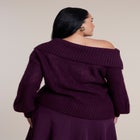 Off The Shoulder Oversized Sweater image number 2