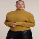 Power Shoulder Mock Neck Sweater image number 1
